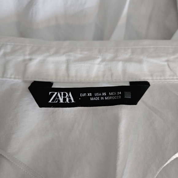 Zara Oversized White Button-down Shirt XS - Picture 4 of 5